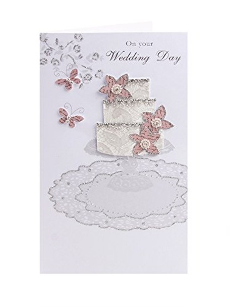 Second Nature Luxury Wedding Greeting Card Wedding Day Cake'