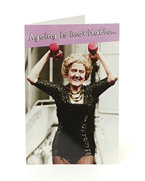 Funny Humorous Birthday Card for Her Ageing is Inevitable