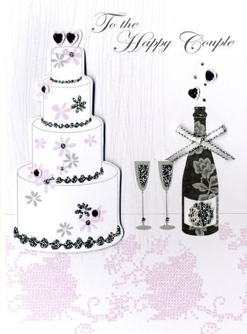 Second Nature Collectable "To the Happy Couple" Handmade Wedding Card