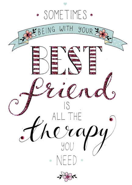 Best Friend Therapy Greeting Card Inspired By Second Nature Cards