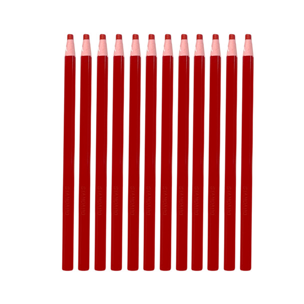 Pack of 12 Red Chinagraph Pencils by Janrax - Peel Off China Markers