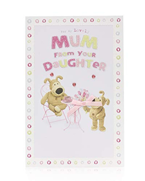 Mum From Daughter Boofle Holding Bouquet Design Mother's Day Card	