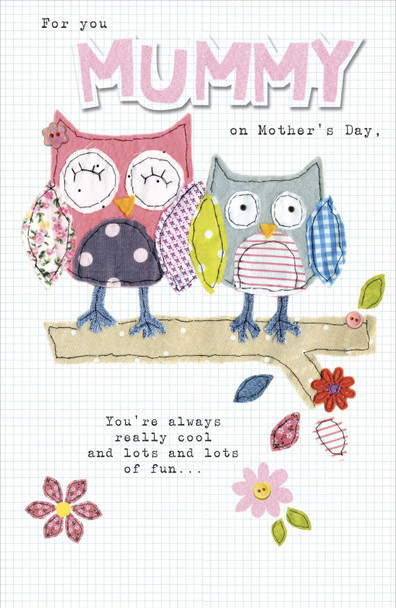 Owl Mummy Mother's Day Quality Greeting Card