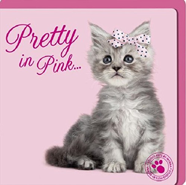 Studio pets kitten pretty in pink birthday card