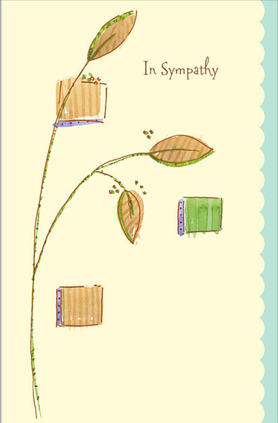 Thinking of you at this Difficult Time Leaves In Sympathy Card