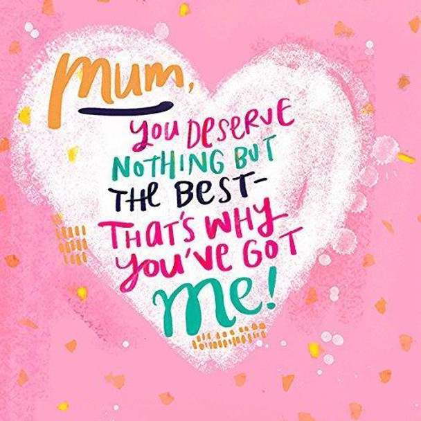 Pretty Pink and White Heart Lovely Mother's Day Greeting Card