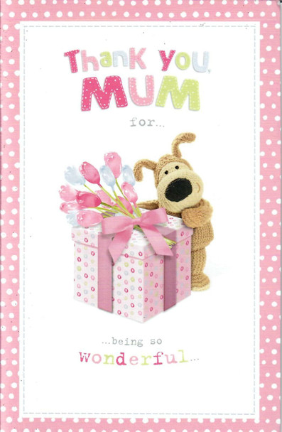 Boofle Thank You Mum Interactive Mother's Day Card