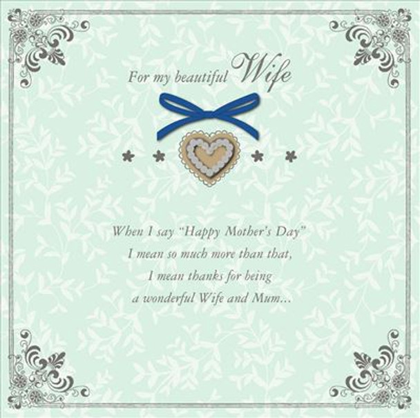 Beautiful Wife Mothers Day Card