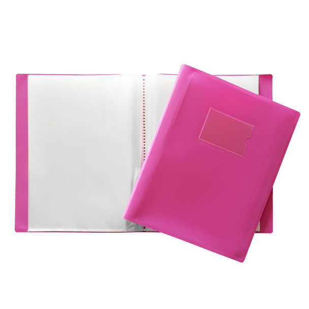 A4 Pink Flexible Cover 150 Pocket Display Book