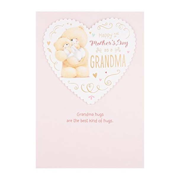 1st Mother's Day Grandma Hallmark Adorable 3D First Card 'Hugs' Medium New