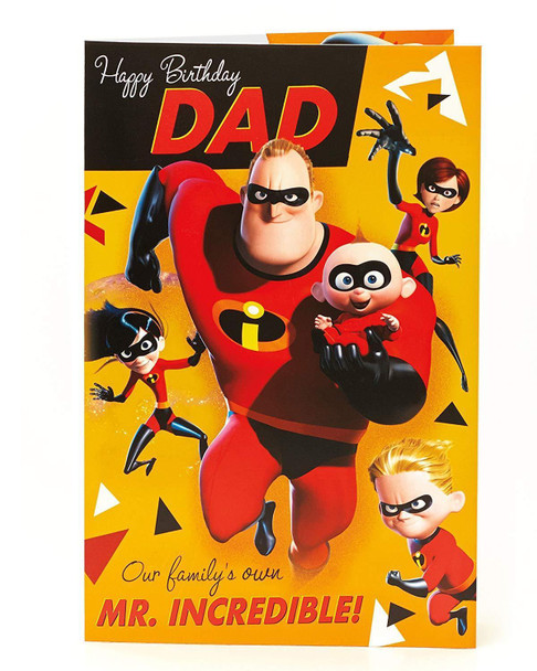 Disney The Incredibles Dad Birthday Card Pop up