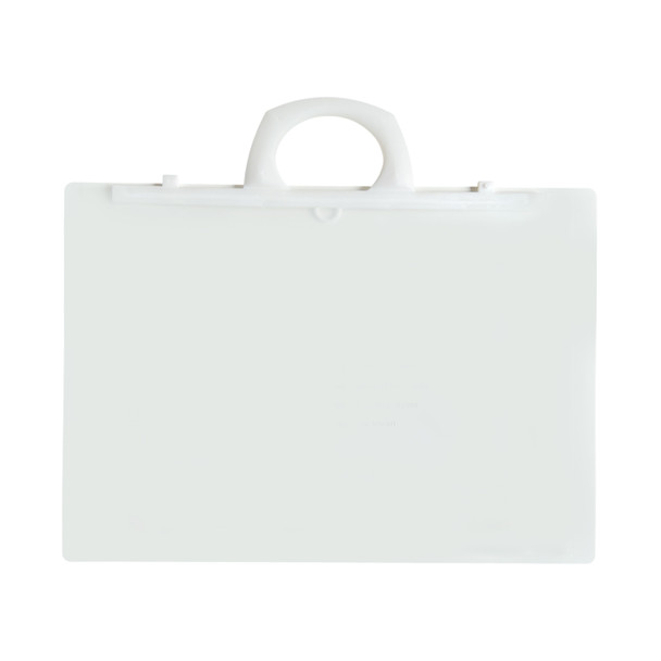 A4+ Clear Carry Folder – 180 Micron Poly Wallet with Handle & Clip Lock for Documents and Artwork