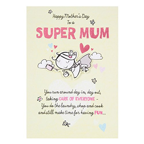 Hallmark Mother's Day Card For Mum 'Super-Mum' Medium