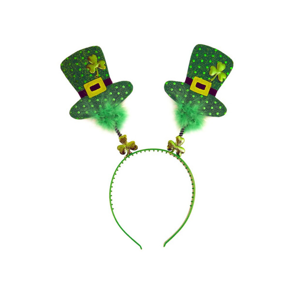 St Patricks Day Ireland Irish Fancy Dress Boppers Head Wiggly Headband Mini Hats