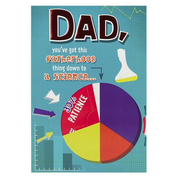 Hallmark Medium Father's Day Dad Humour Interactive Pie Chart Card