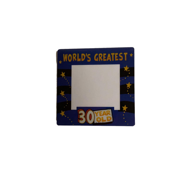Photo Frame Cup Coaster / Worlds Greatest 30 Year Old / Great Birthday Gift