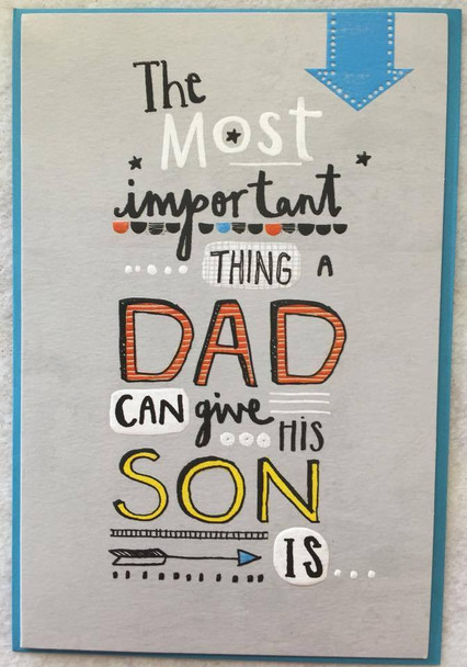 From Your Son Most Important Thing a Dad Give His Father's Day Greeting Card