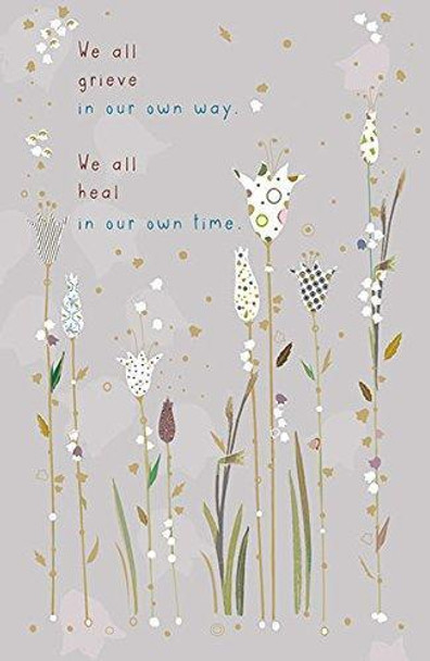 Grieve in Our Own Way Sympathy New Card  Caring Thoughts to Comfort