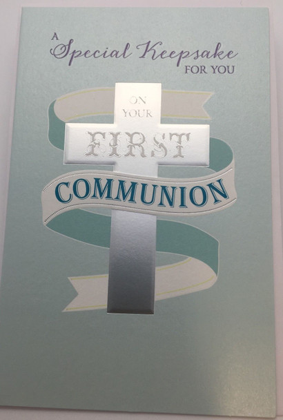 Special Keepsake For You On Your 1st Communion (Green) Communion Card