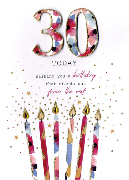 Just To Say 30 Today Female 30th Birthday Greeting Card Second Nature Cards