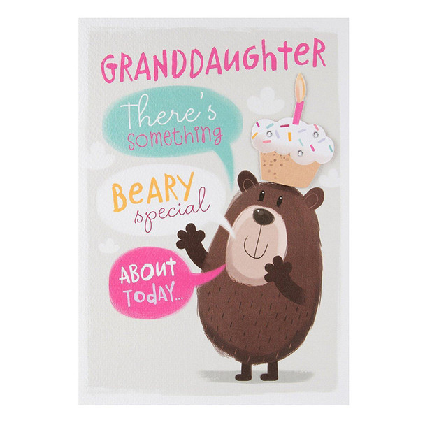 Hallmark Granddaughter Birthday Card 'Beary Special' Medium