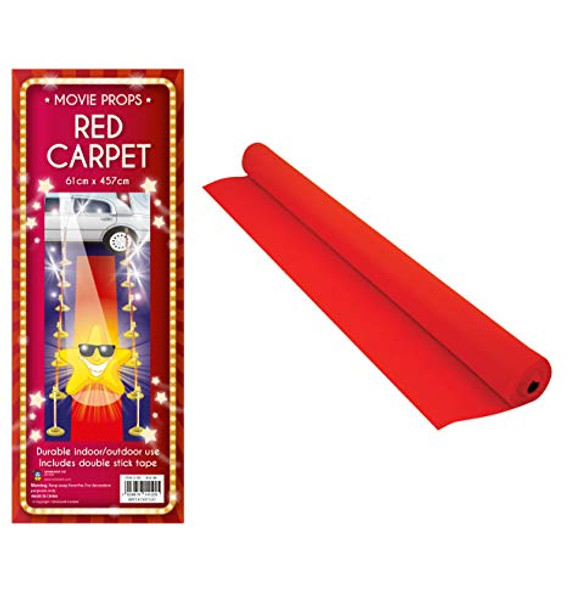 Durable Fabric Red Colour Carpet Roll Celebrity Event 61cm X 457cm 