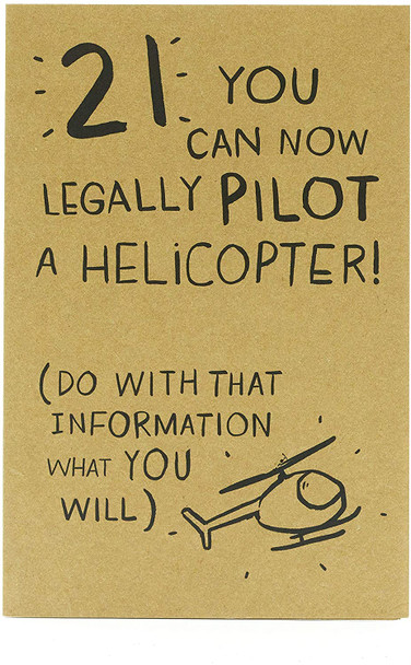 Funny 21st Birthday Card Age 21 For Him