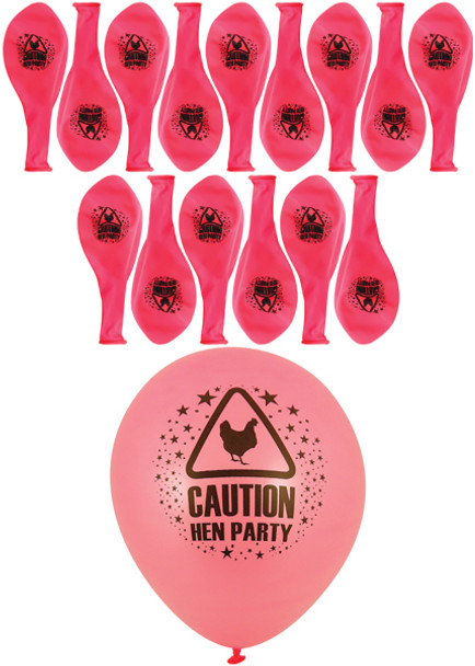 Pack of 15 Hen Party Balloons With Print