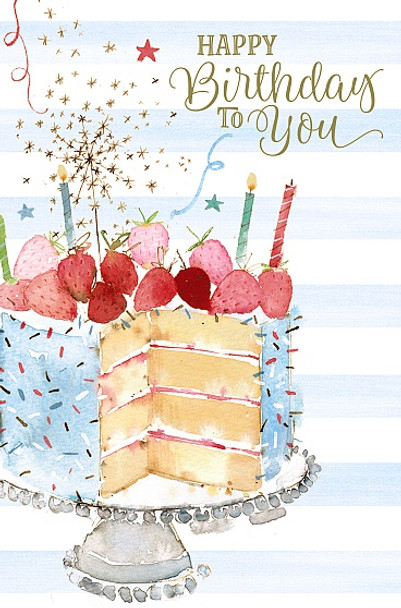 Happy Birthday Large Cake Card