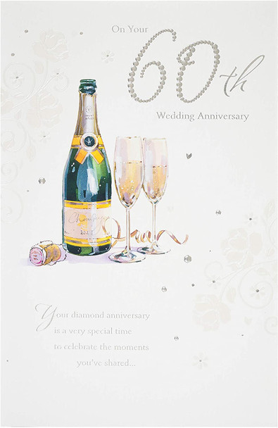 60th Wedding Anniversary Card Diamond 60 Years 