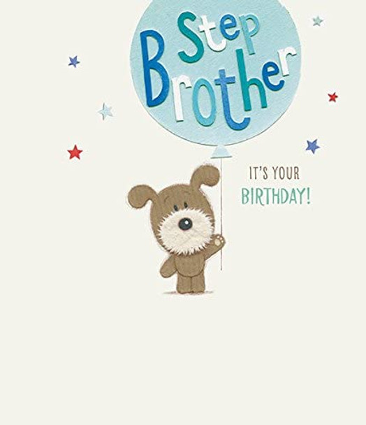 Lots of Woof Step Brother Birthday Card