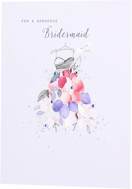 Bridesmaid Contemporary Card Thank You Wedding Card