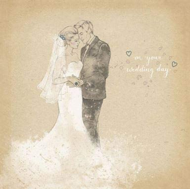 Artistic Wedding Day Congratulations Card Watermark Range