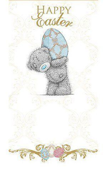 Me to You Happy Easter Card Bear Holding Egg Tatty Teddy