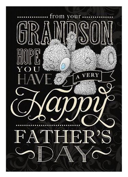 From Your Grandson Me to You Bear Fathers Day Card