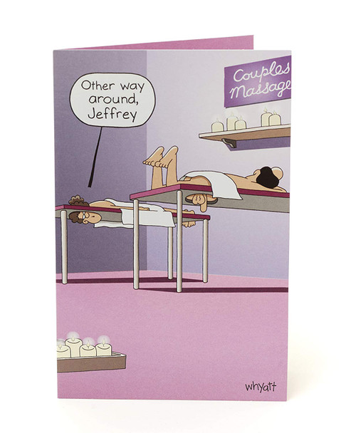 Funny Birthday Card Couple Massage
