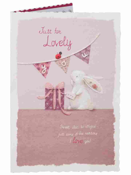Lovely You Someone Traditional Bunnie Glitter Mother's Day Greeting Card