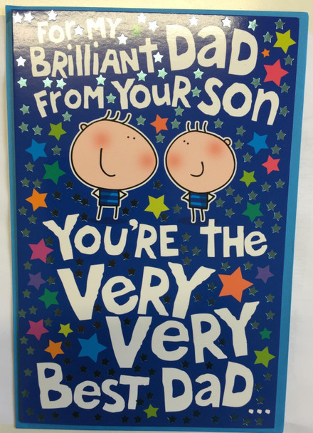 For My Brilliant Dad From Your Son Humour Father's Day Card