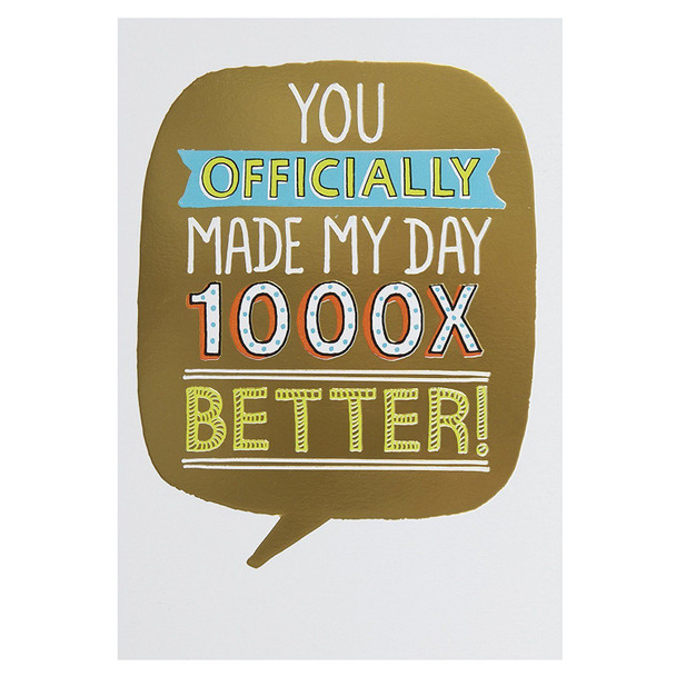 Hallmark Thank You Card '1000x Better' Medium
