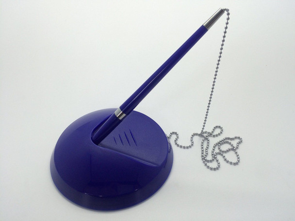 Blue Reception Counter Pen on Chain