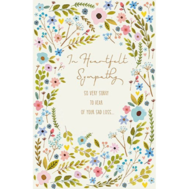 6 x Thinking of You with Heartfelt Sympathy Condolences Greeting Cards