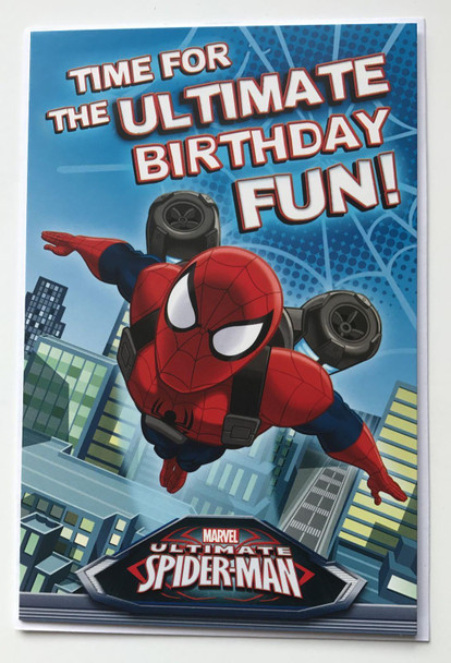 6 x Marvel ultimate spiderman time for the ultimate birthday fun! birthday cards