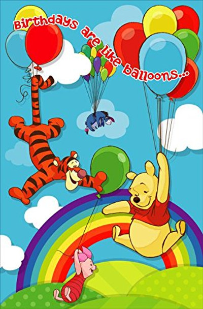 6 x  Disney winnie the pooh birthdays are like balloons... birthday cards