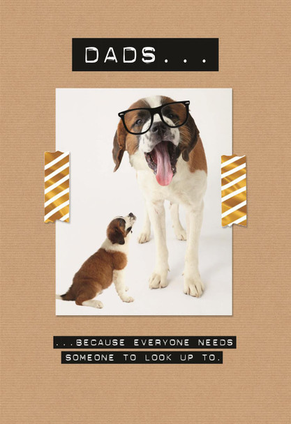 Hallmark Dads Father's Day Card Funny Dog and Puppy