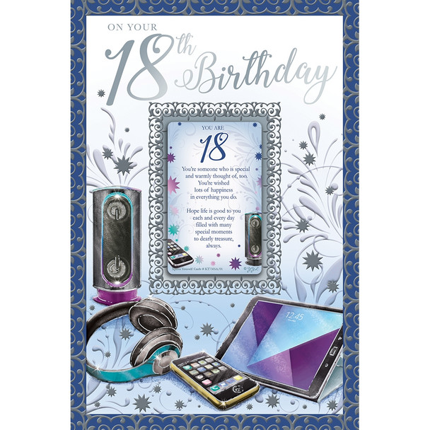 On Your 18th Birthday Male Keepsake Treasures Greeting Card
