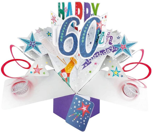 Second Nature 60th Birthday Pop Up Card