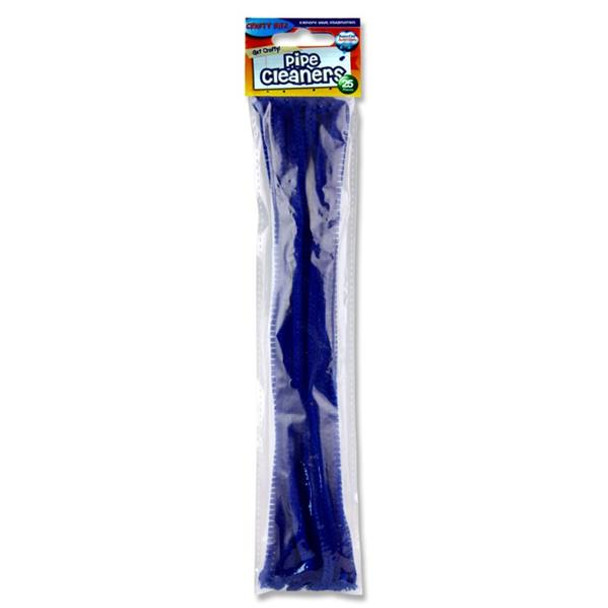 Pack of 25 Blue Pipe Cleaners by Crafty Bitz