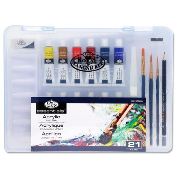 Pack of 21 Pieces Essentials Acrylic Art Set by Royal & Langnickel