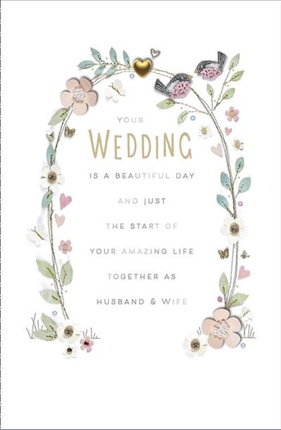 Wedding Is A Beautiful Day Congratulation Card