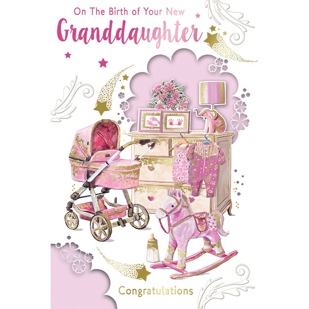 On The Birth of Your New Granddaughter Congratulations Celebrity Style Greeting Card